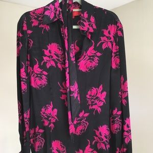 Pink/Black Emanual Ungaro silk blouse, size 10